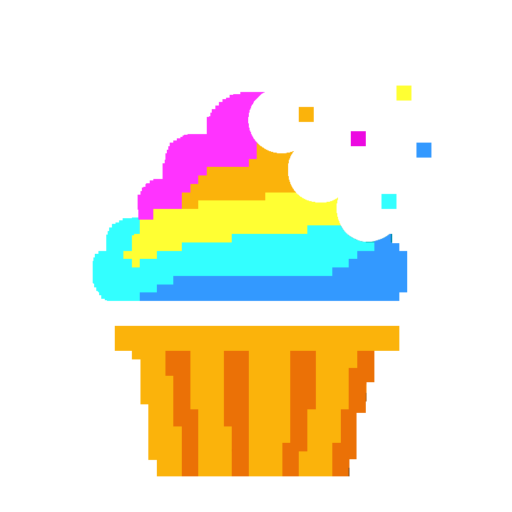 Piece of Cake Web Design Colourful Cupcake Logo